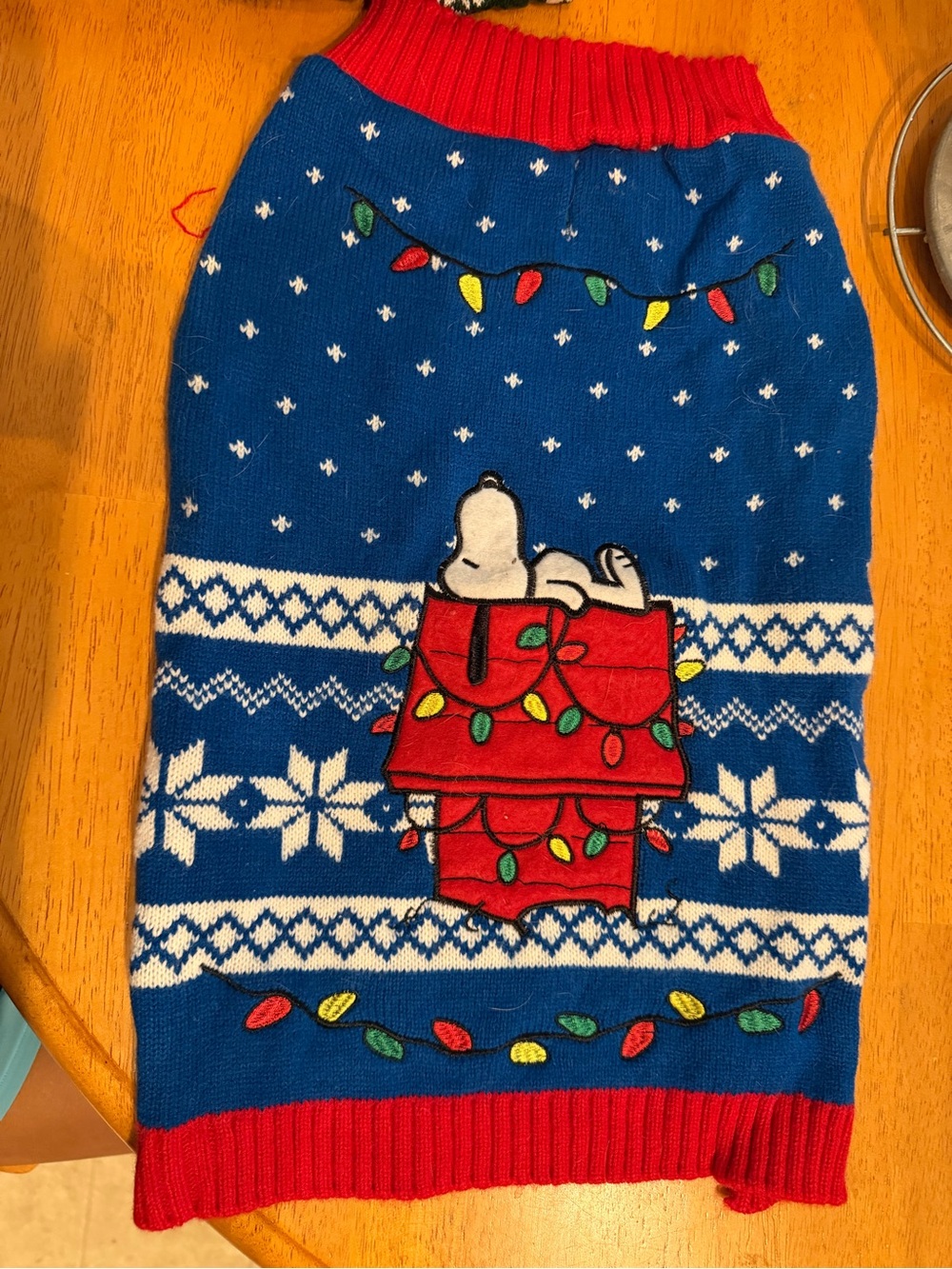 Peanuts Snoopy Holiday Kids Pajama Top - Blue/Red